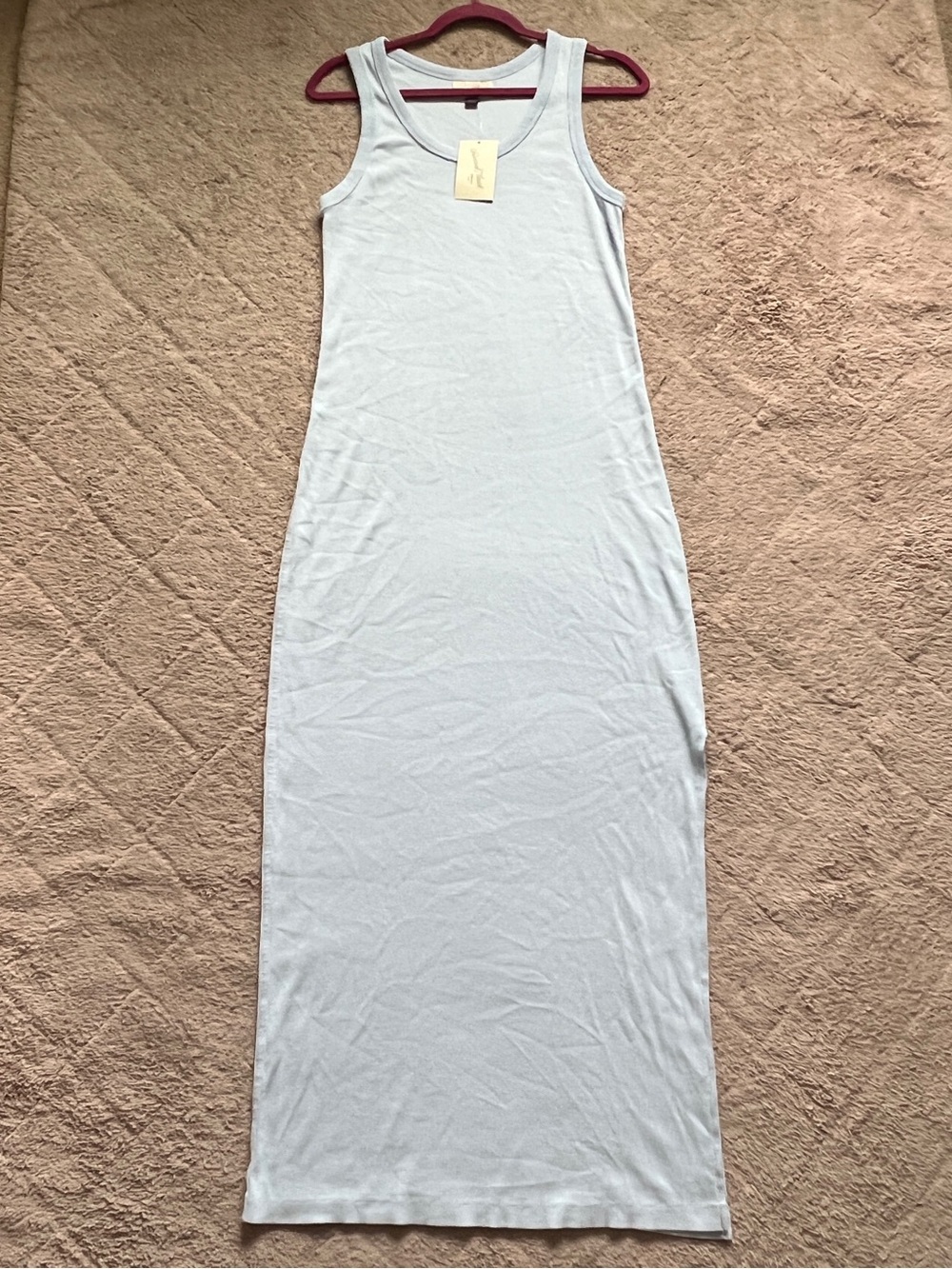 NWT Universal Thread Rib Knit Side Slit Bodycon Maxi Dress Preppy Stretchy Sz L